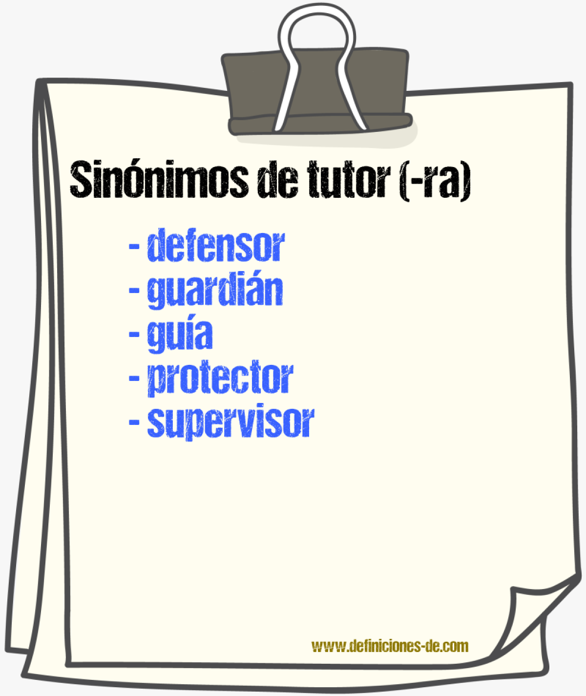 Sinnimos de tutor