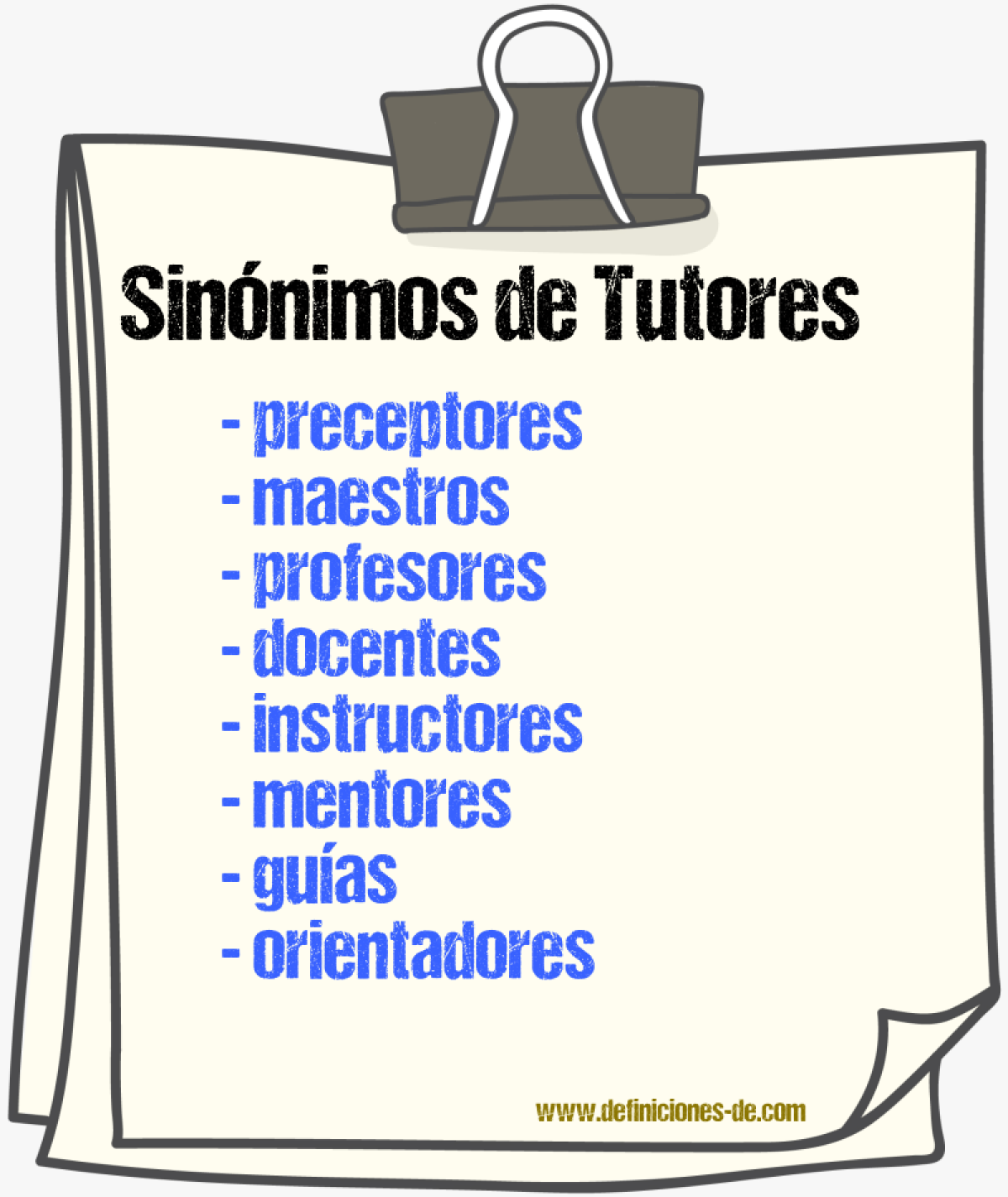 Sinónimos de tutores