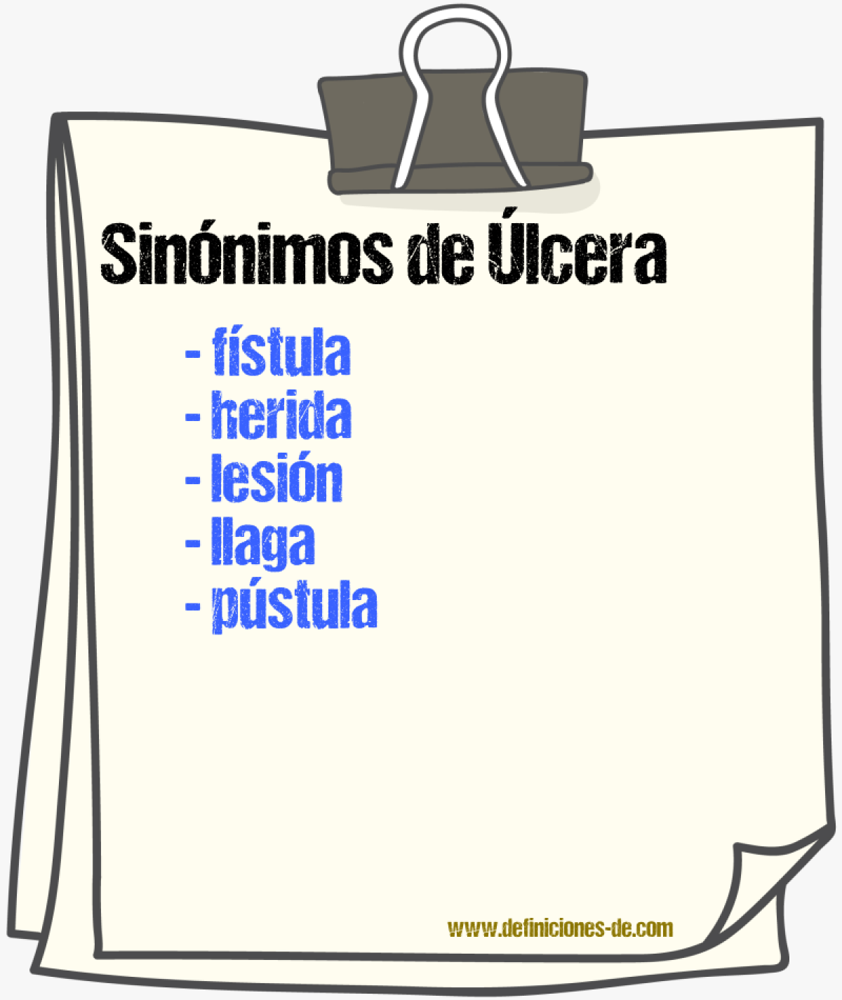 Sinnimos de lcera