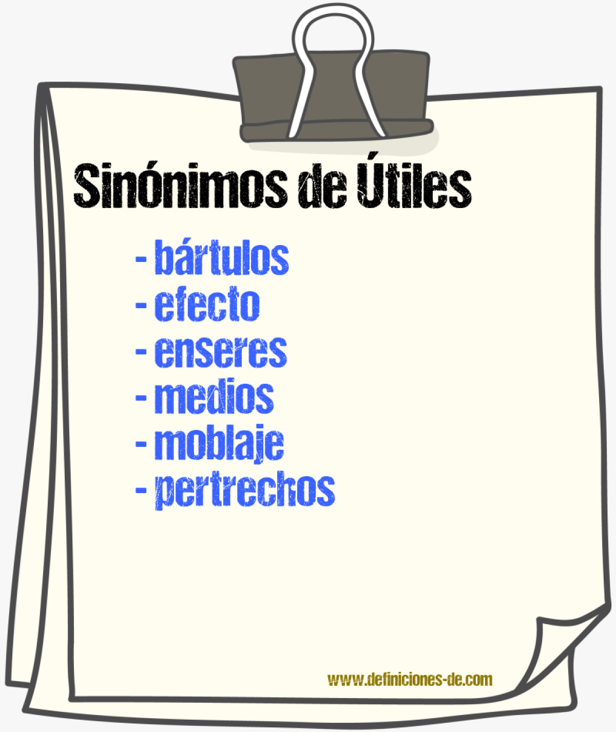 Sinnimos de tiles