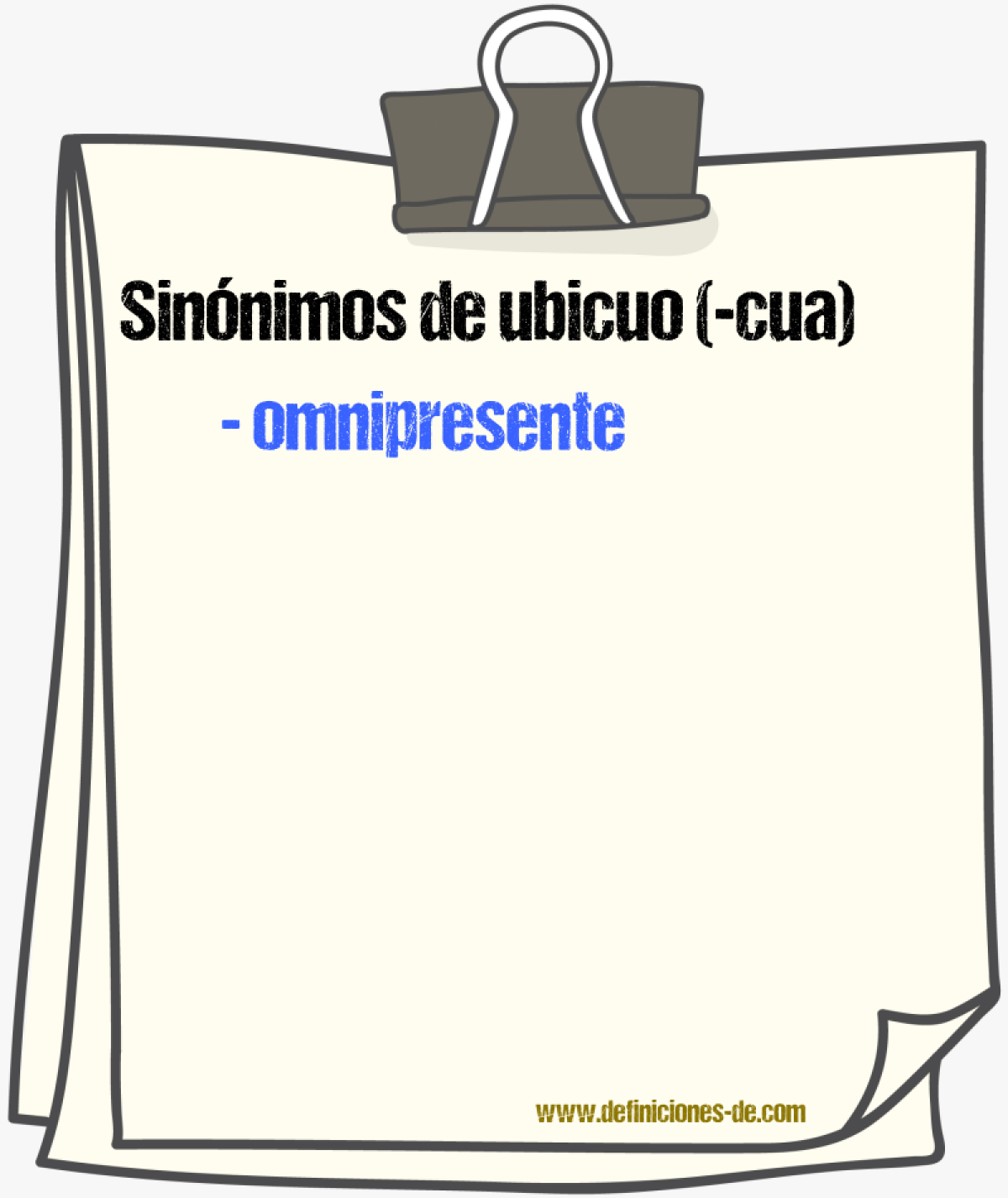 Sinnimos de ubicuo