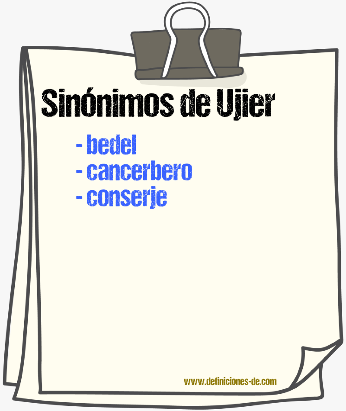 Sinnimos de ujier