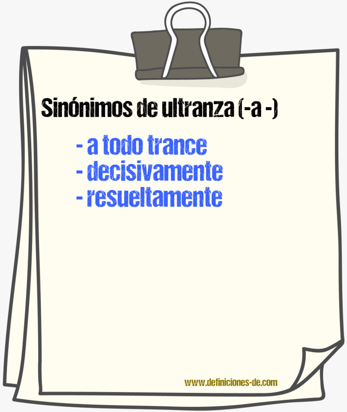 Sinnimos de ultranza