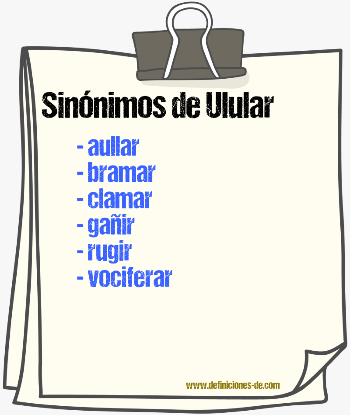 Sinnimos de ulular