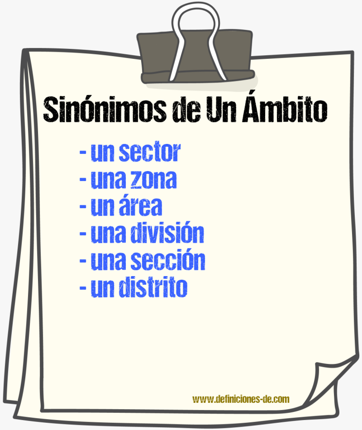 Sinónimos de un ámbito