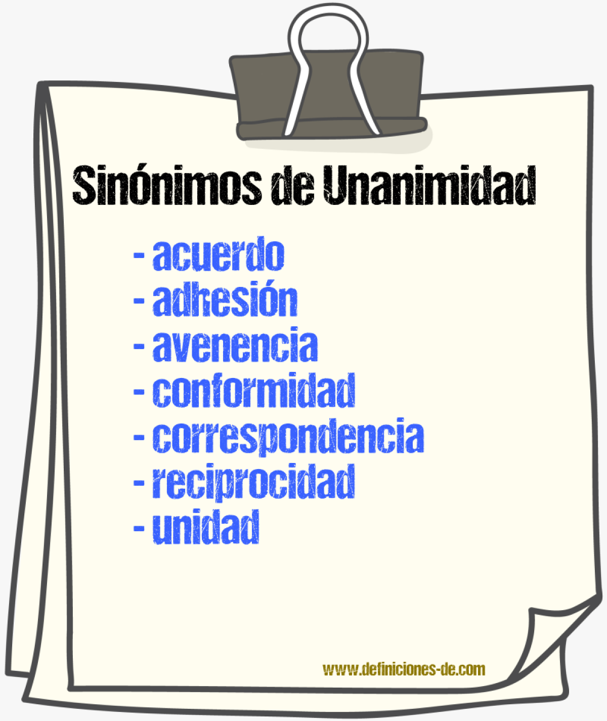 Sinnimos de unanimidad