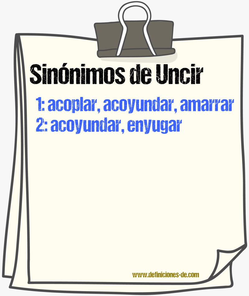 Sinnimos de uncir