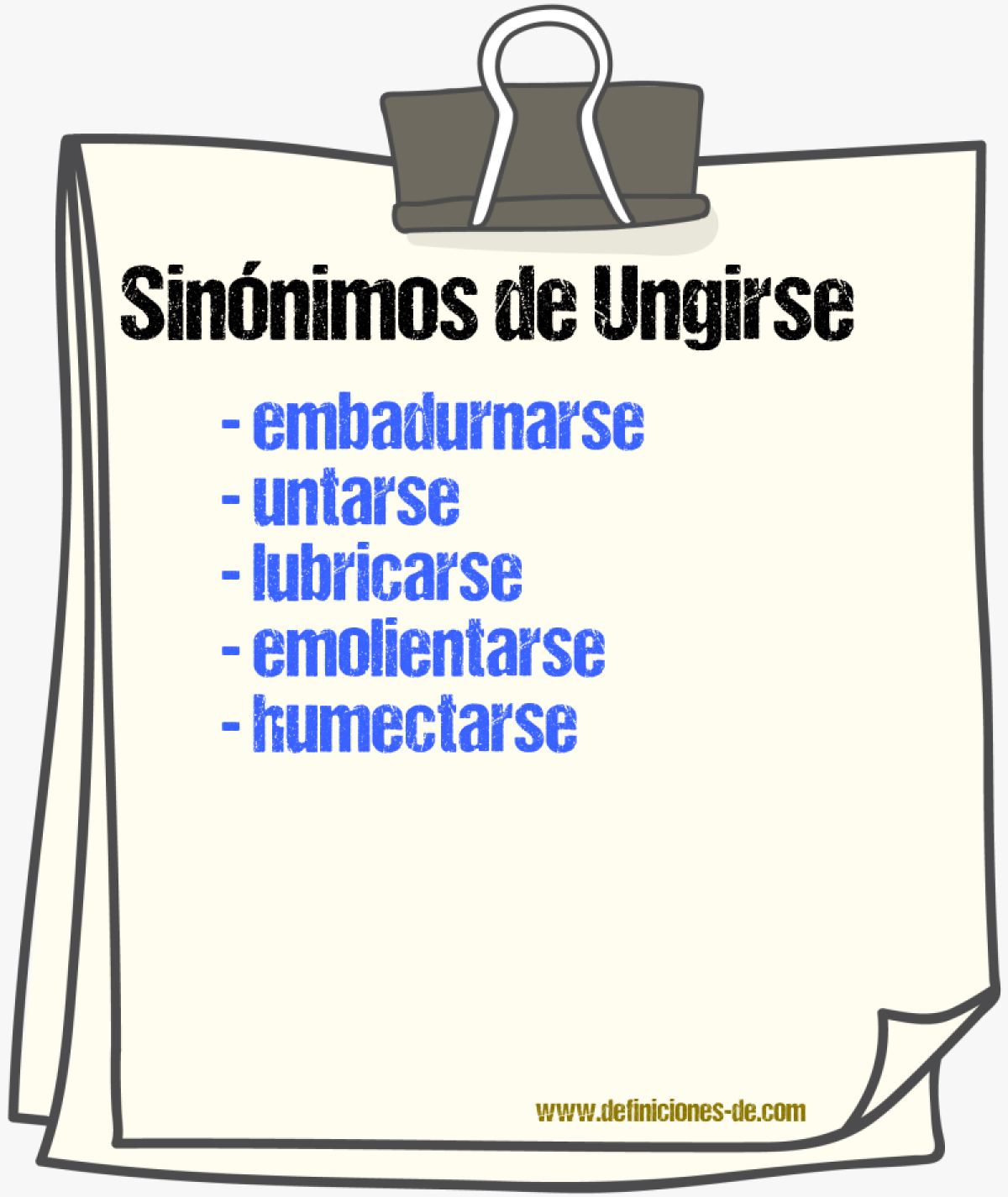 Sinónimos de ungirse