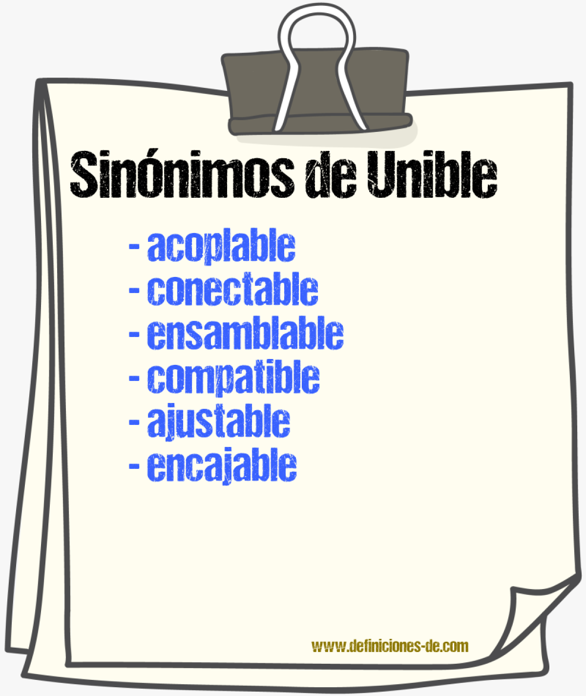Sinónimos de unible