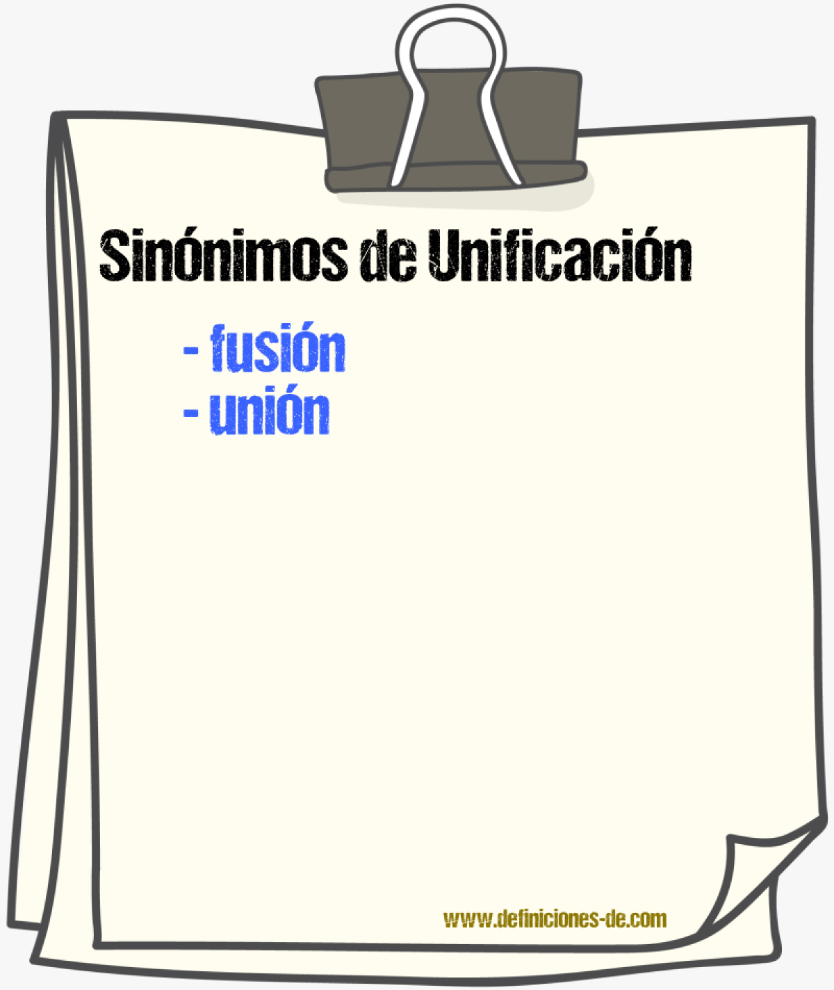 Sinnimos de unificacin