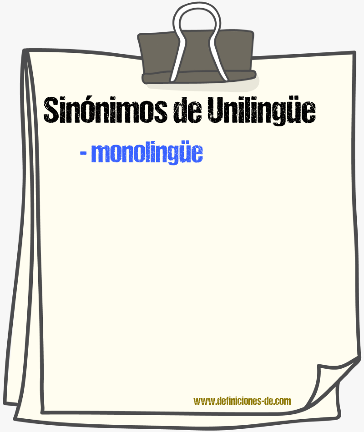 Sinónimos de unilingüe