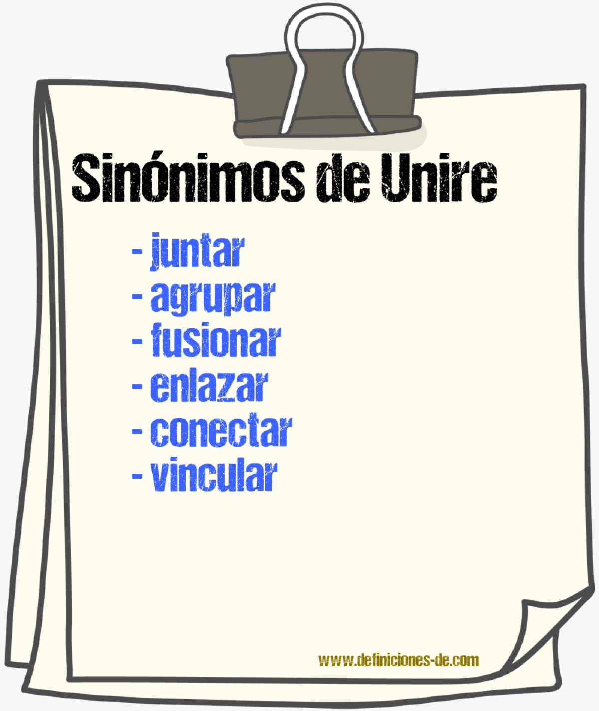 Sinónimos de unire