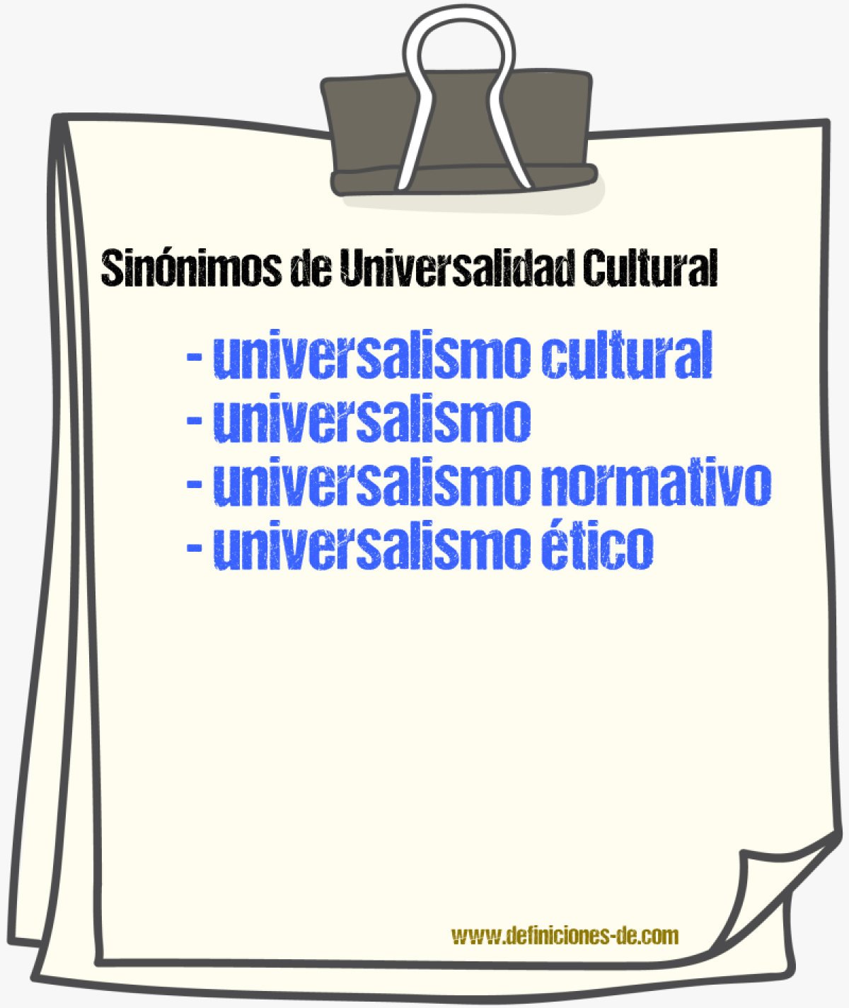 Sinónimos de universalidad cultural