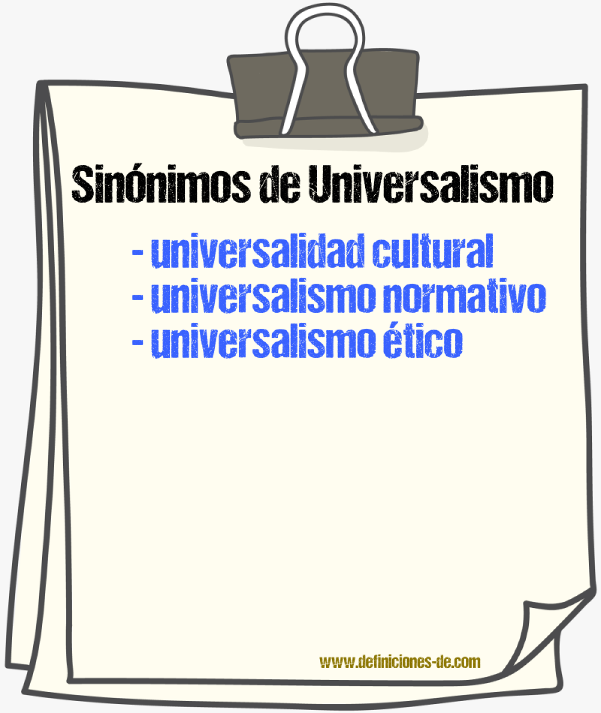 Sinónimos de universalismo