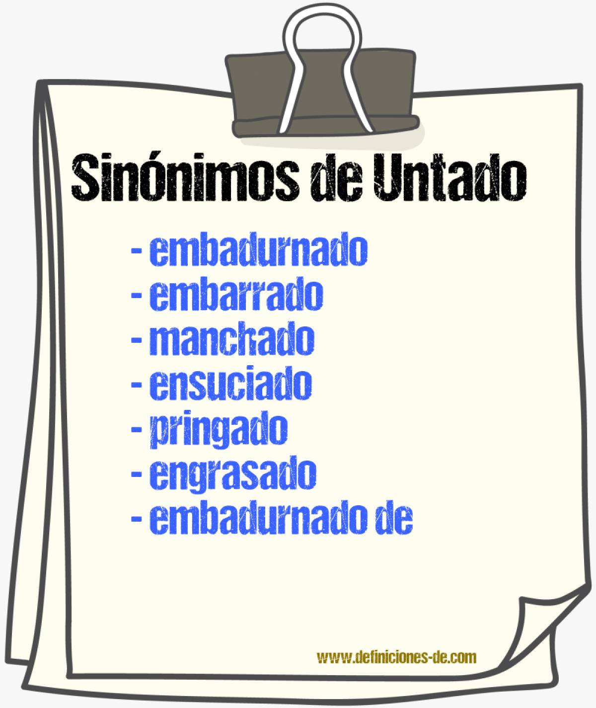 Sinónimos de untado