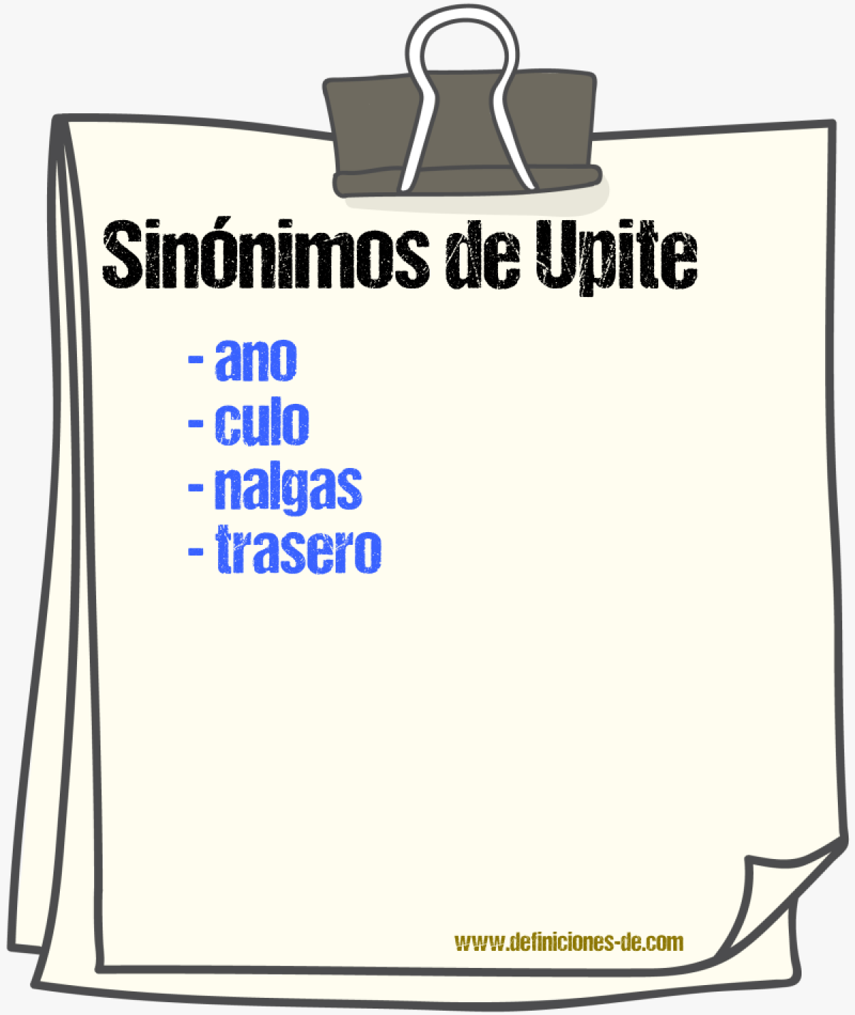 Sinnimos de upite