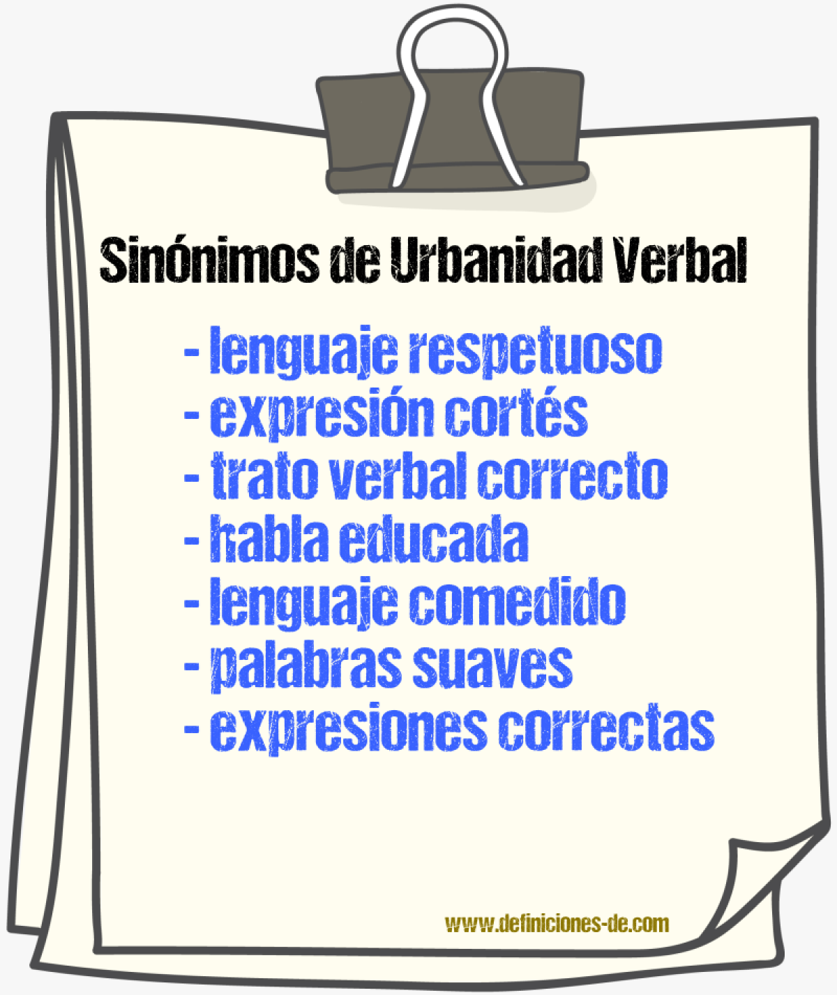 Sinónimos de urbanidad verbal
