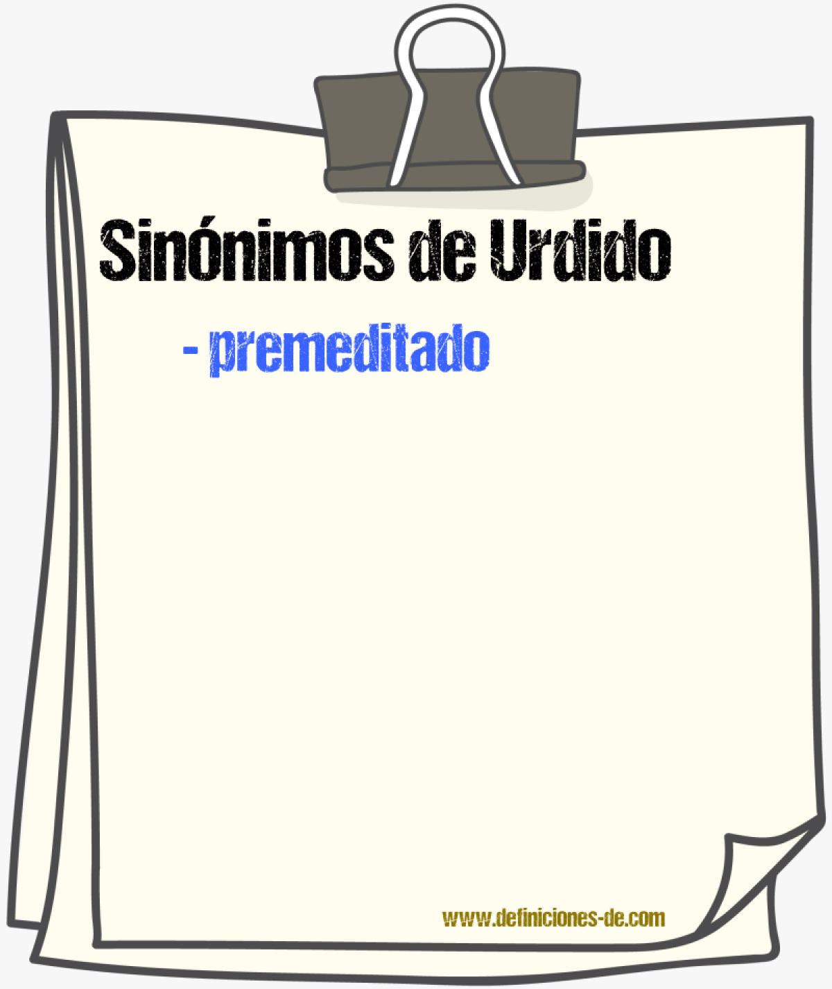 Sinnimos de urdido