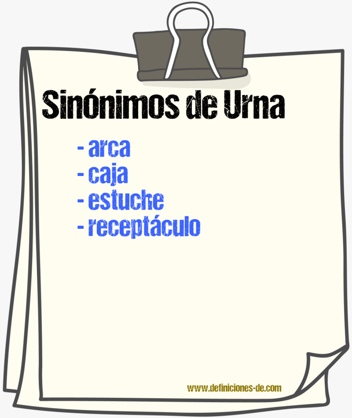 Sinnimos de urna