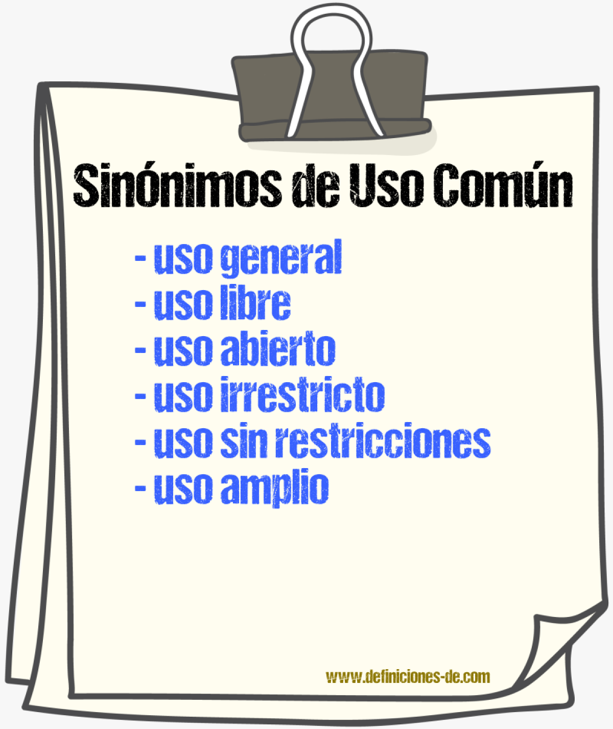 Sinónimos de uso común
