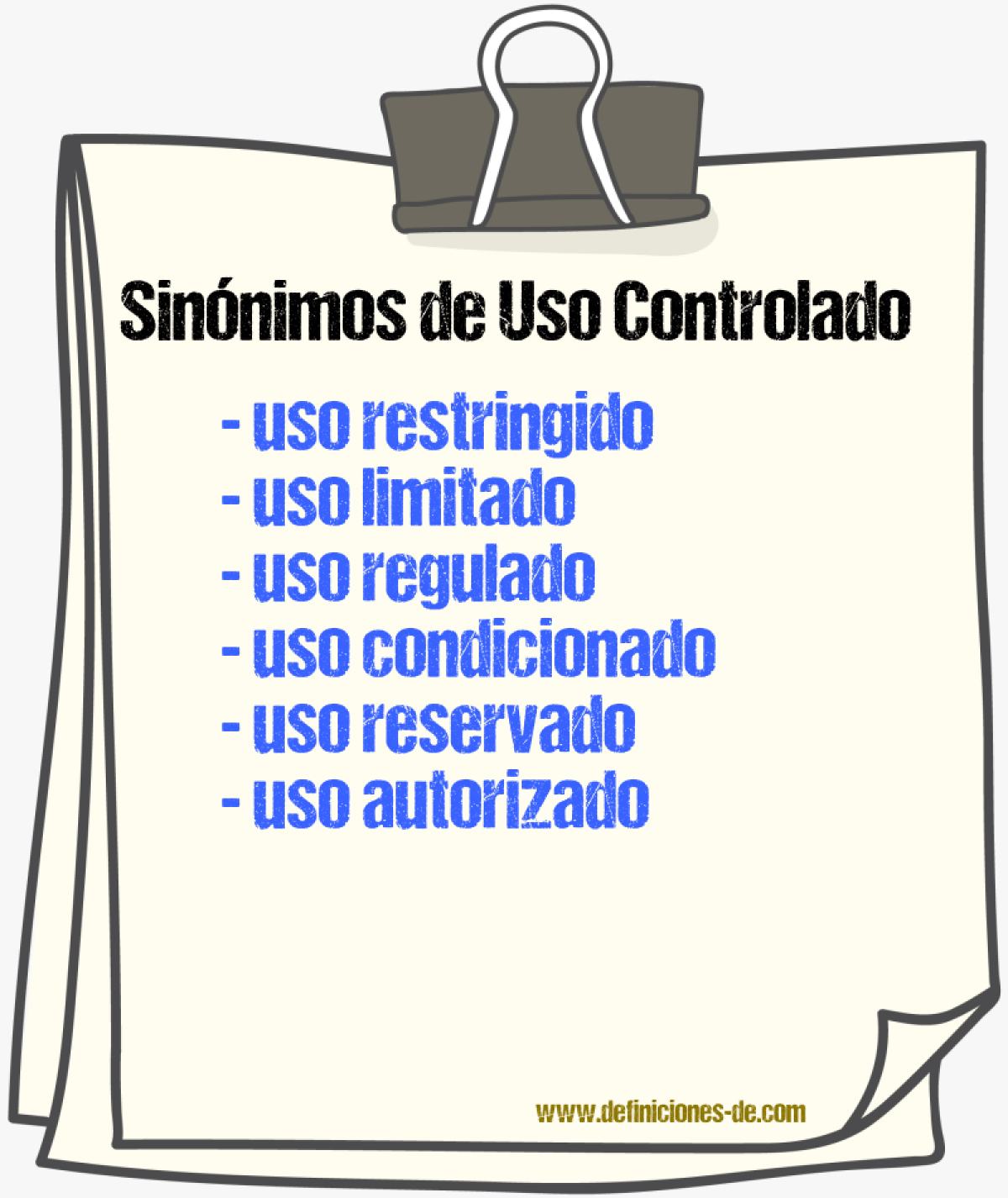 Sinónimos de uso controlado