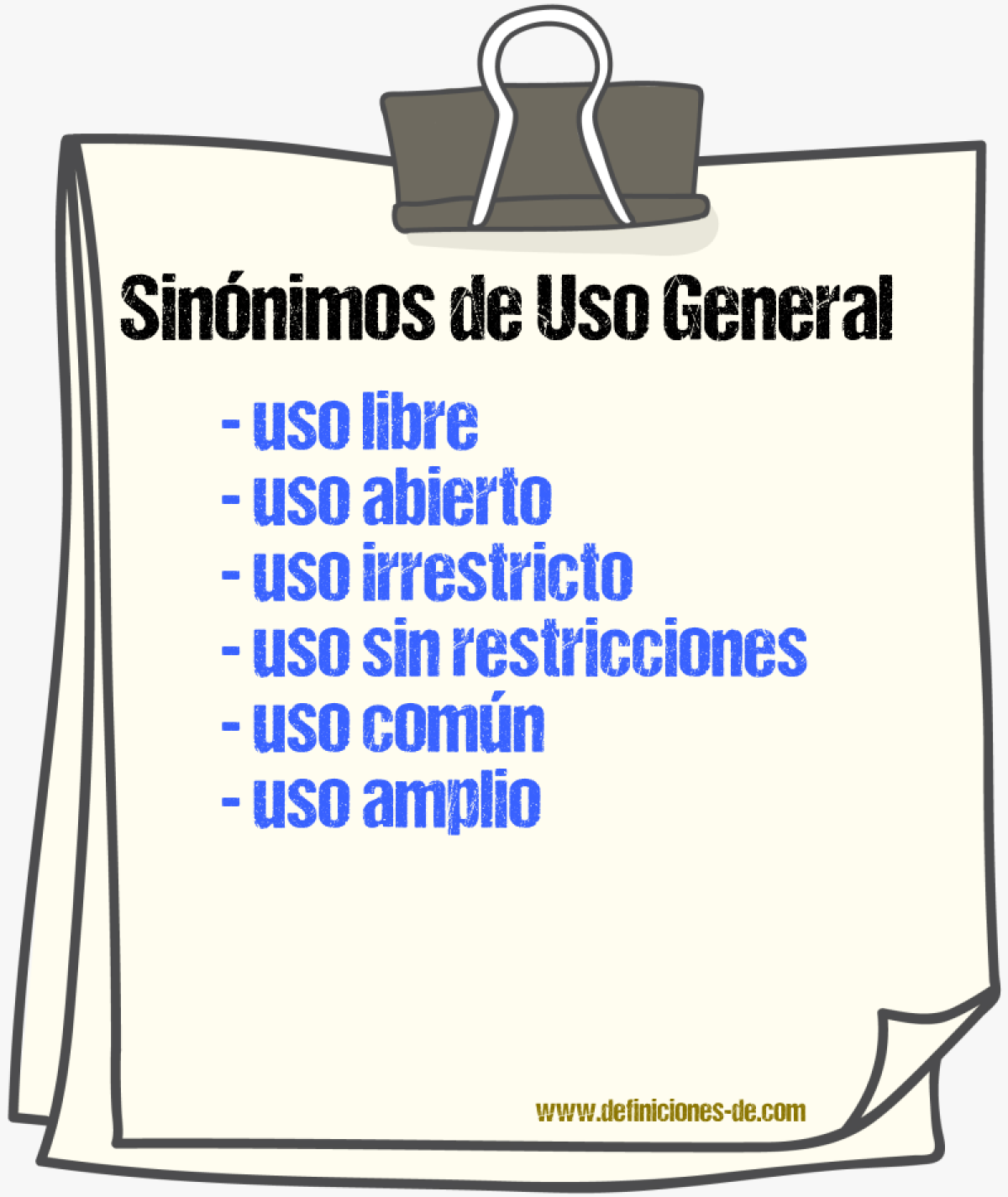 Sinónimos de uso general