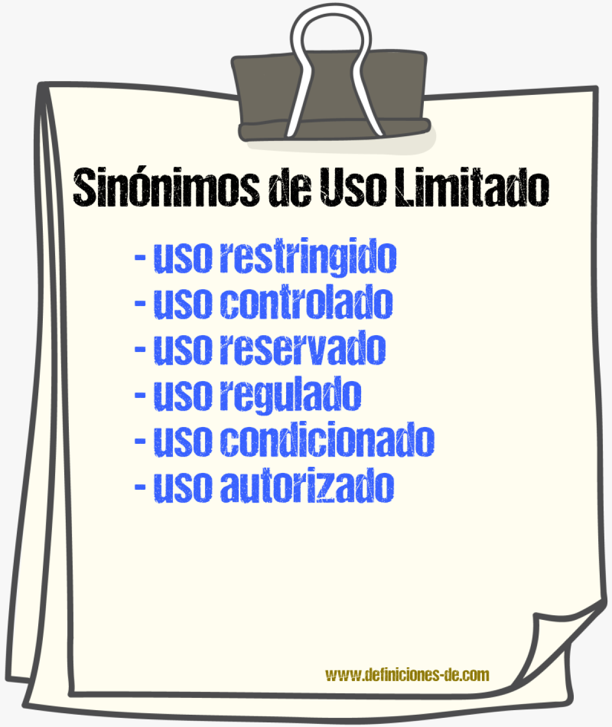 Sinónimos de uso limitado