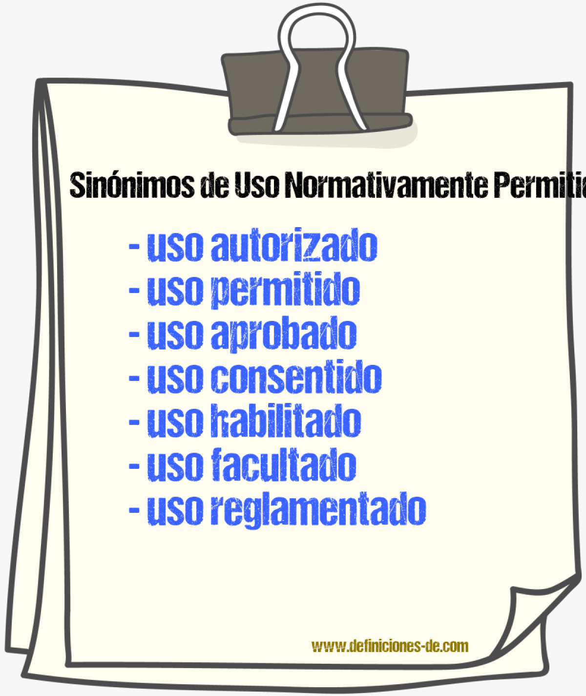 Sinónimos de uso normativamente permitido