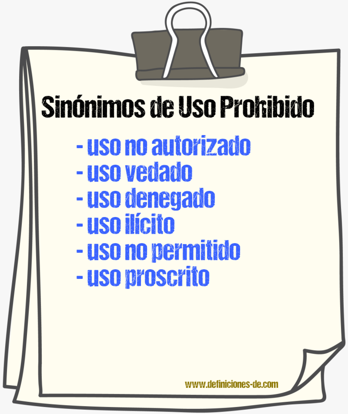 Sinónimos de uso prohibido