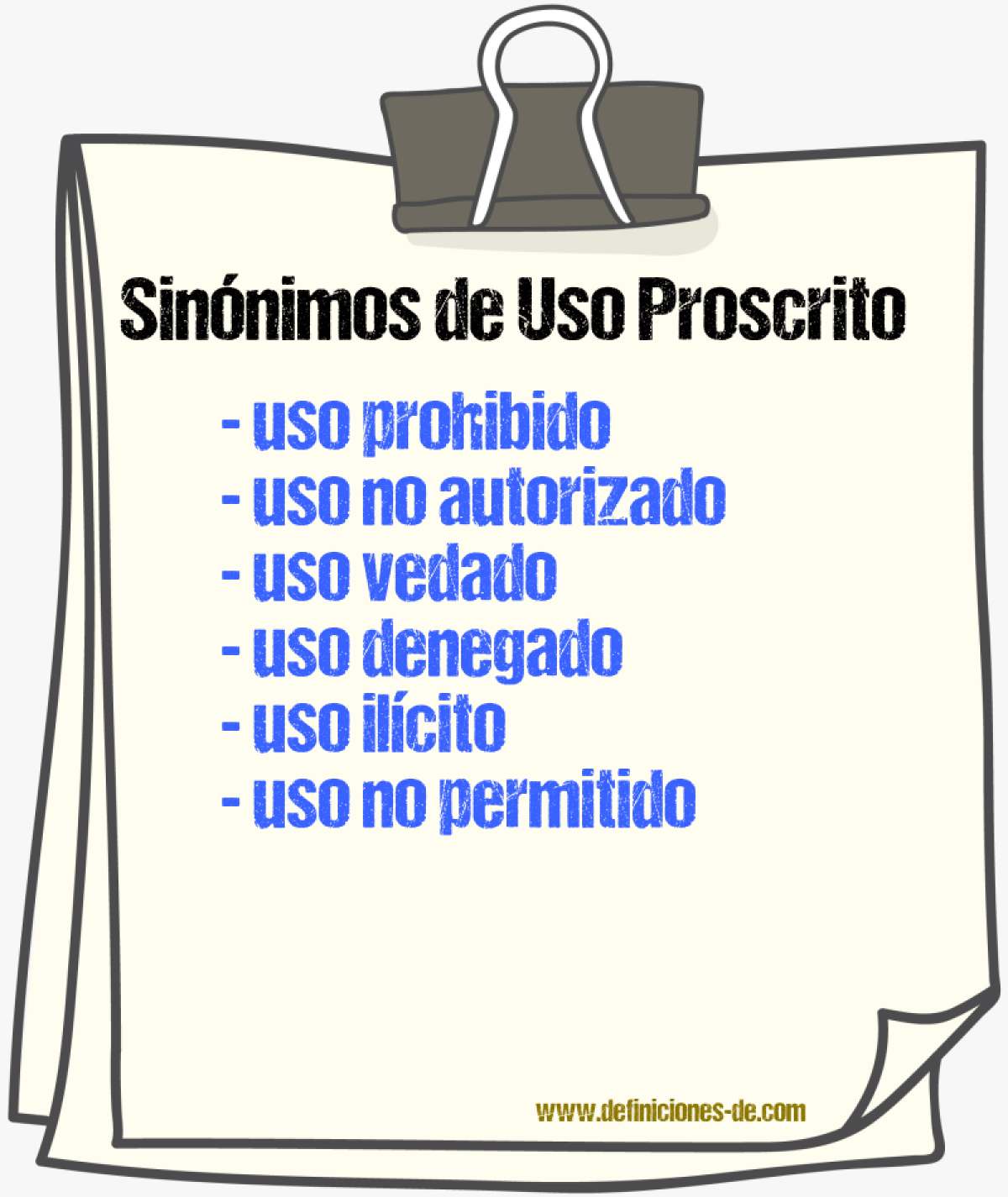 Sinónimos de uso proscrito