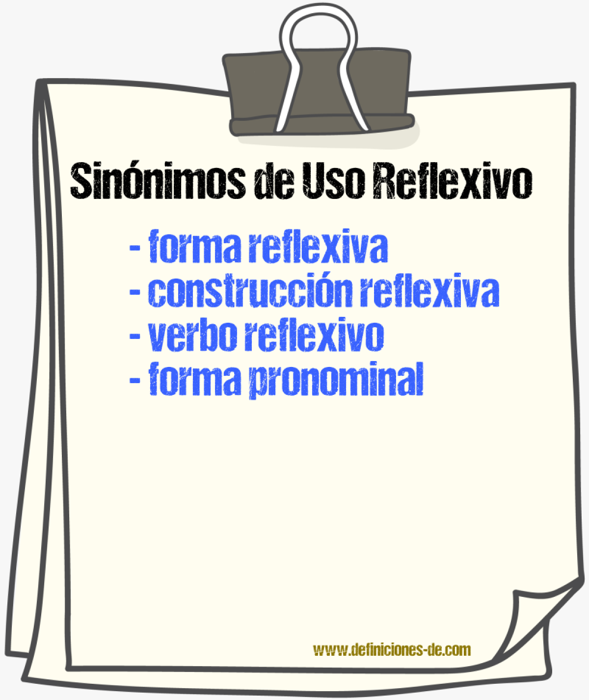 Sinónimos de uso reflexivo