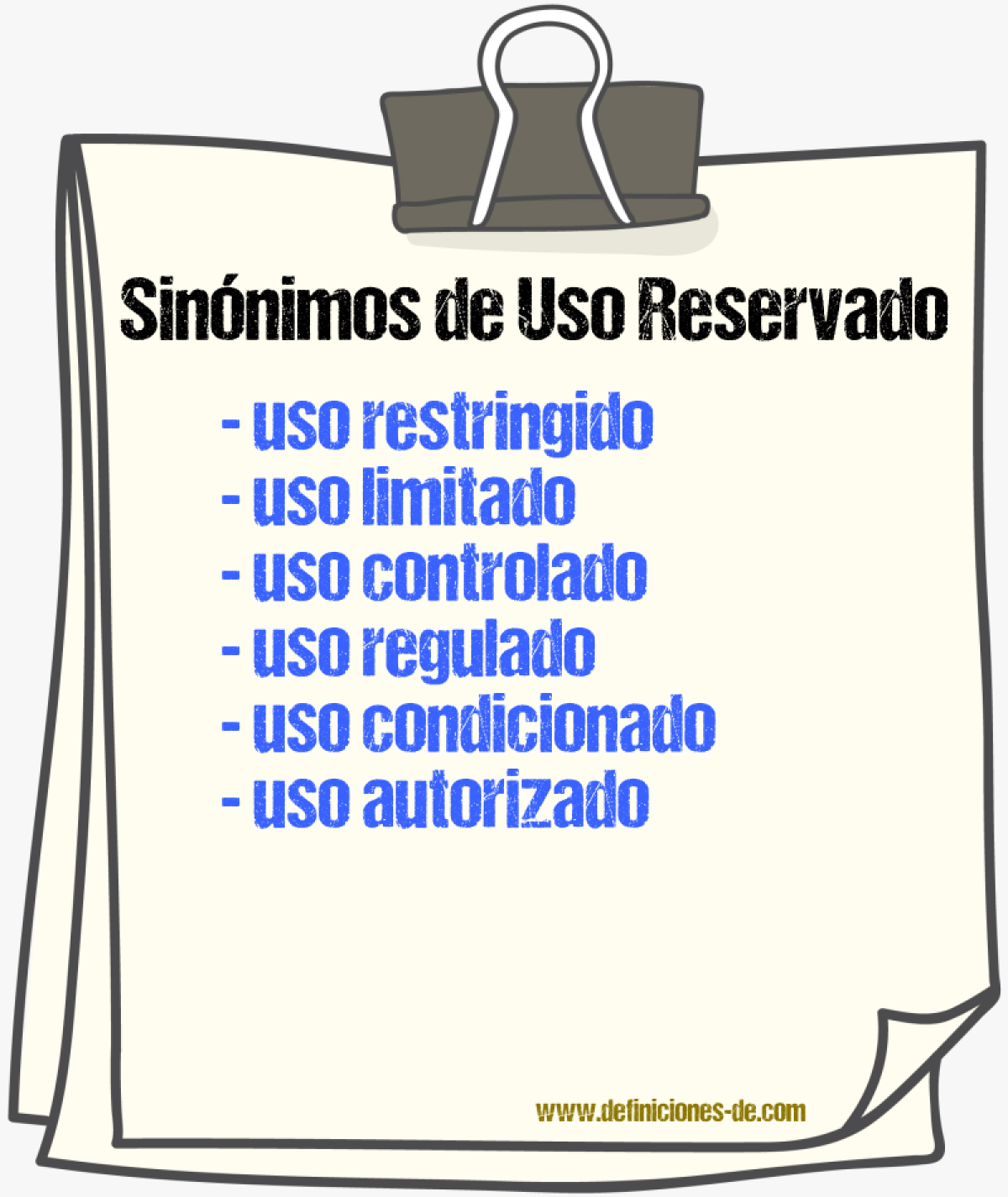 Sinónimos de uso reservado