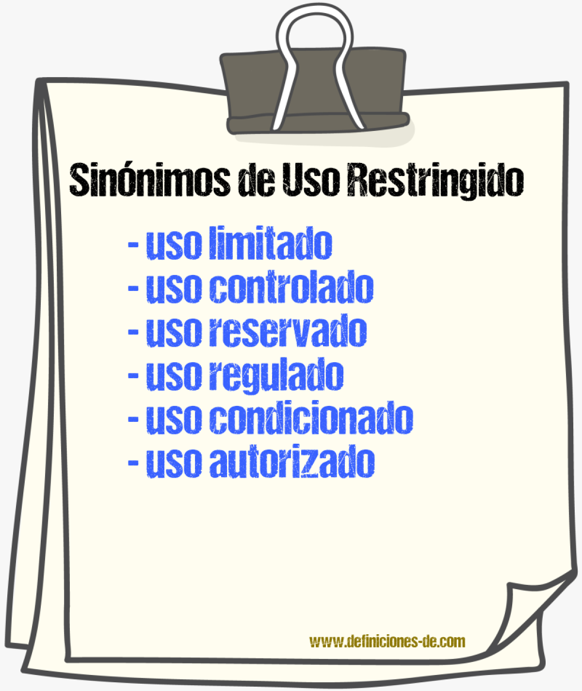 Sinónimos de uso restringido