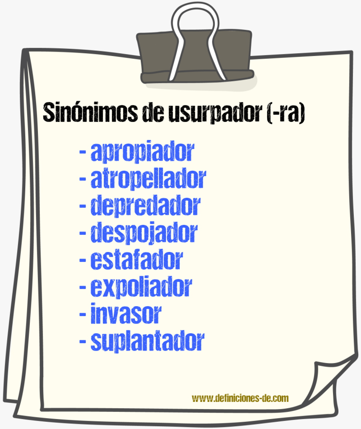 Sinnimos de usurpador