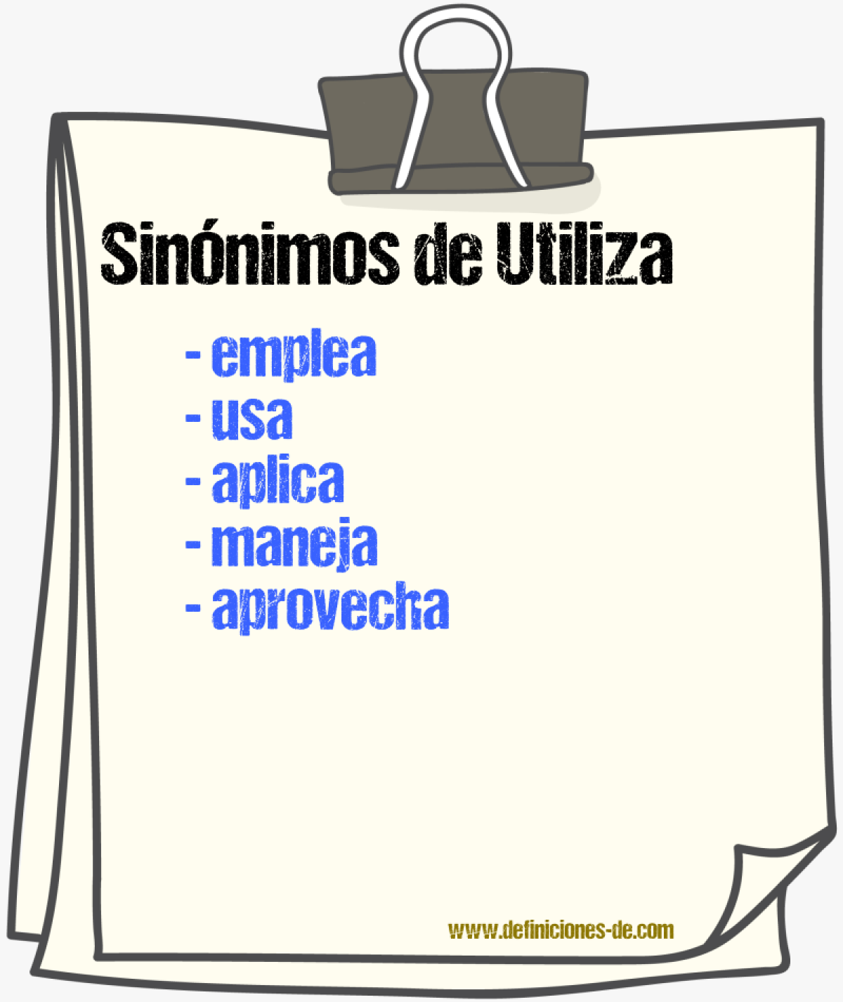 Sinónimos de utiliza