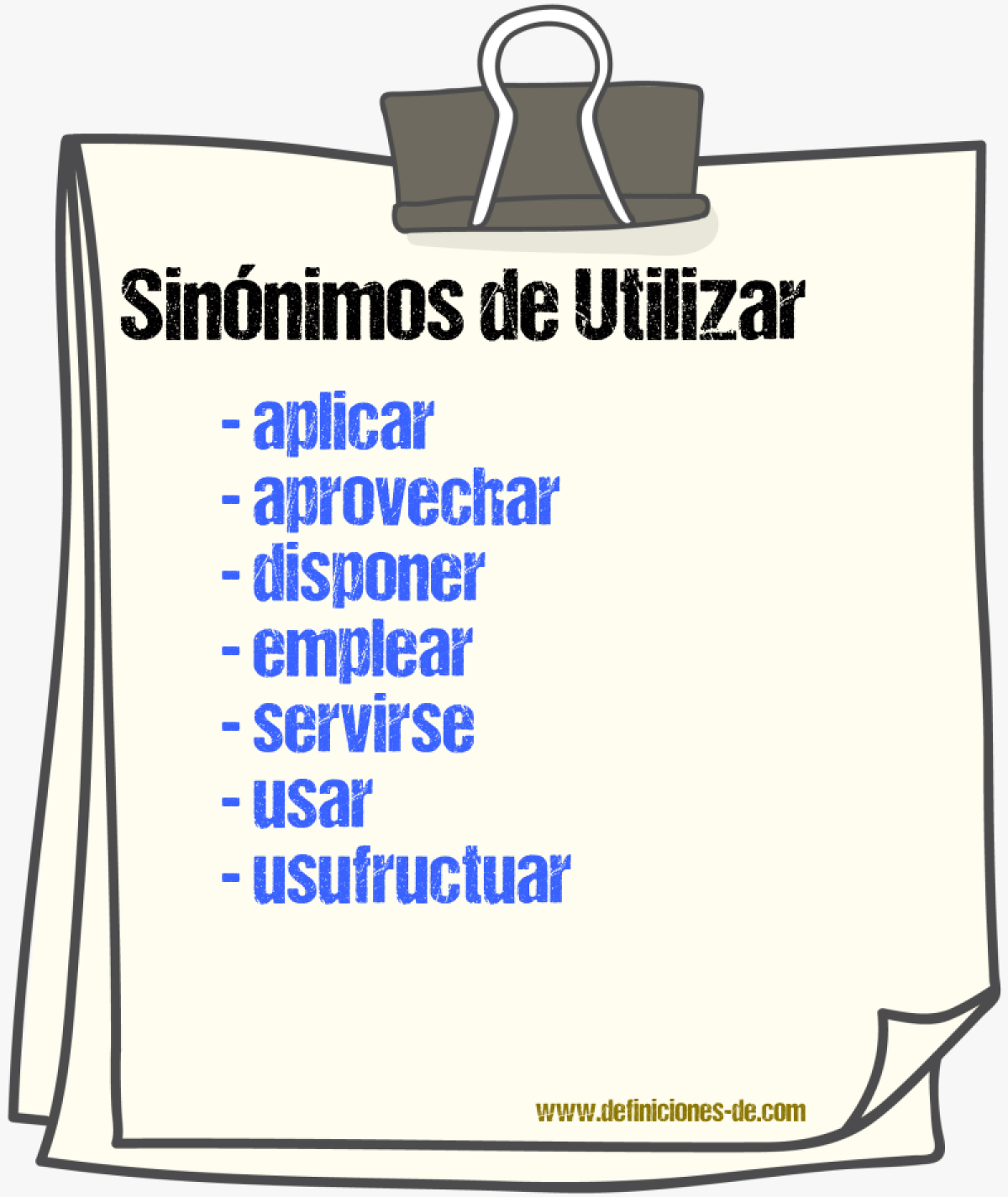 Sinnimos de utilizar