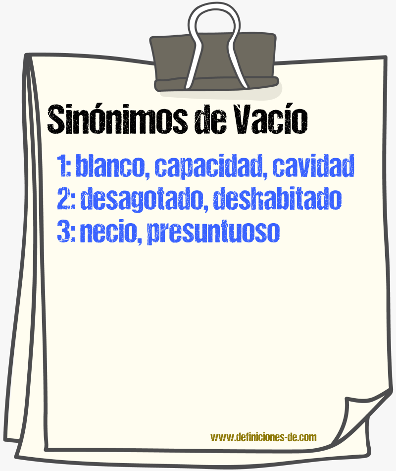 Sinnimos de vaco