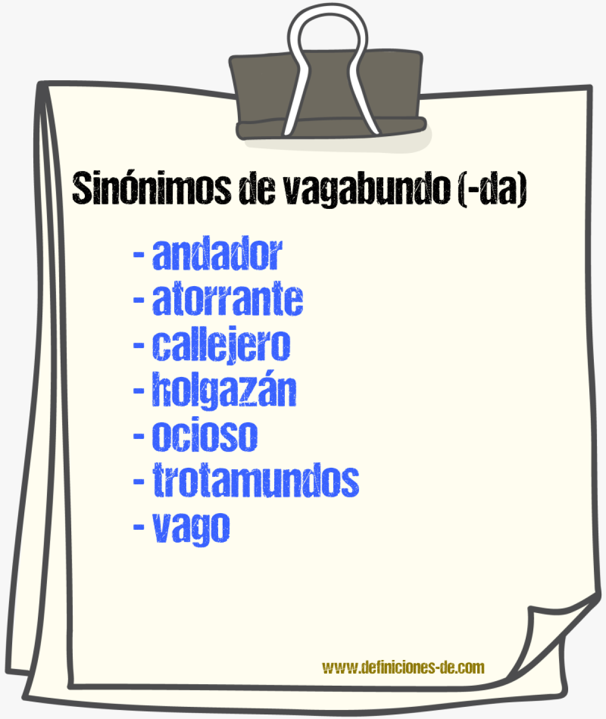 Sinnimos de vagabundo