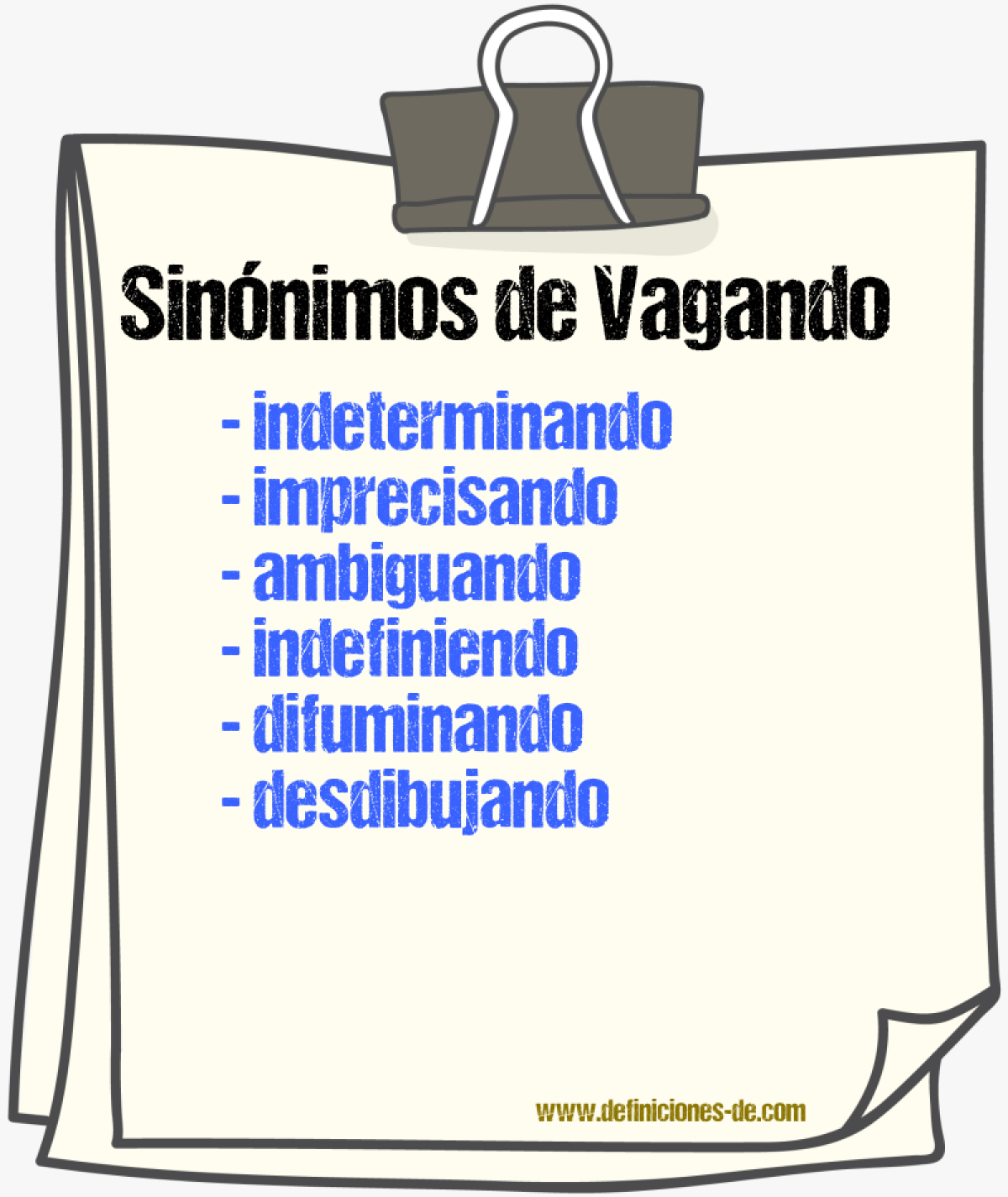 Sinónimos de vagando