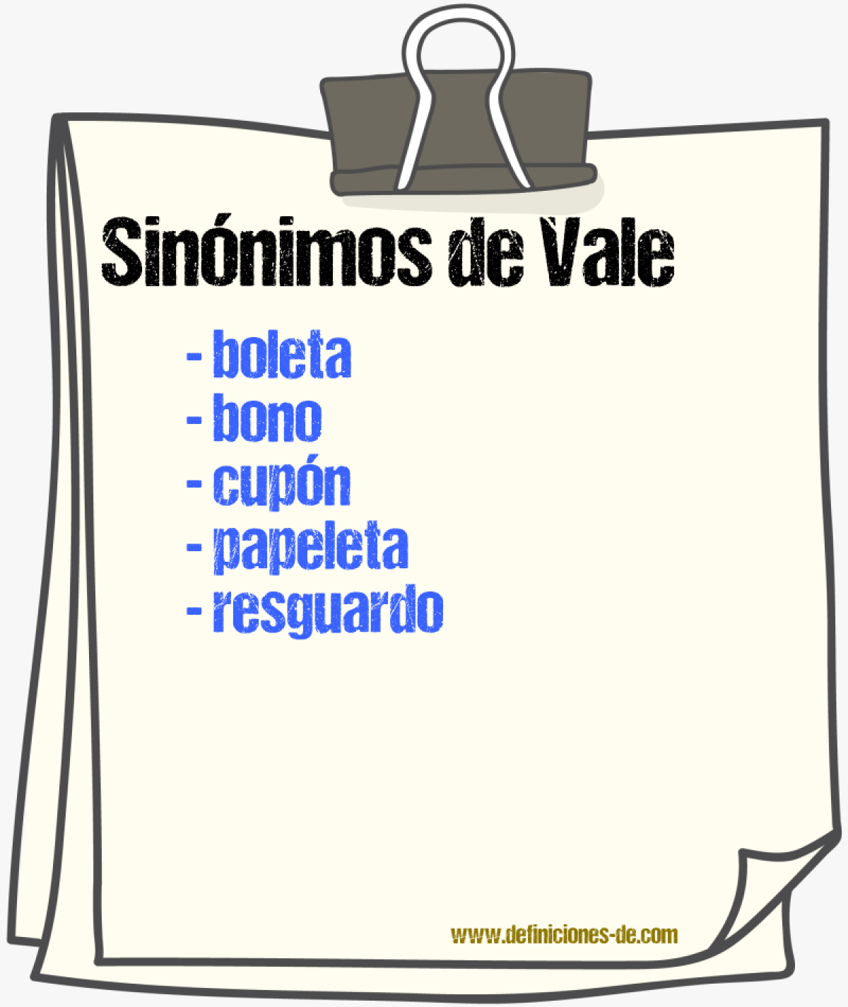 Sinnimos de vale