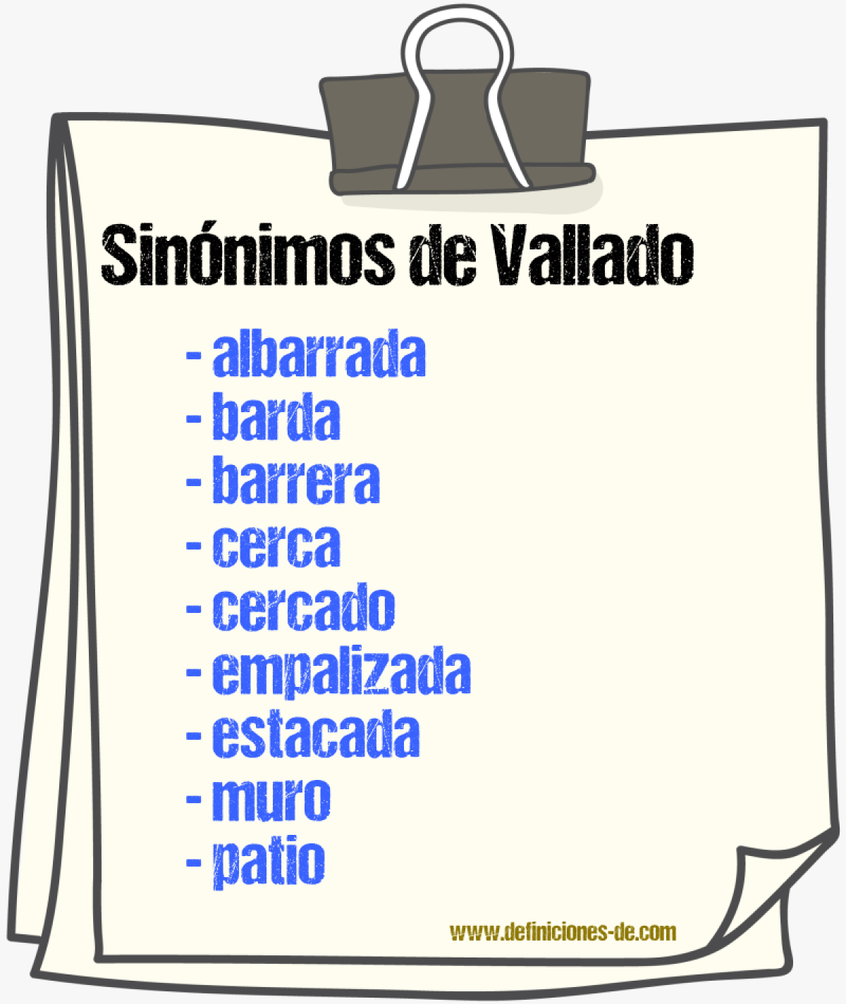 Sinnimos de vallado