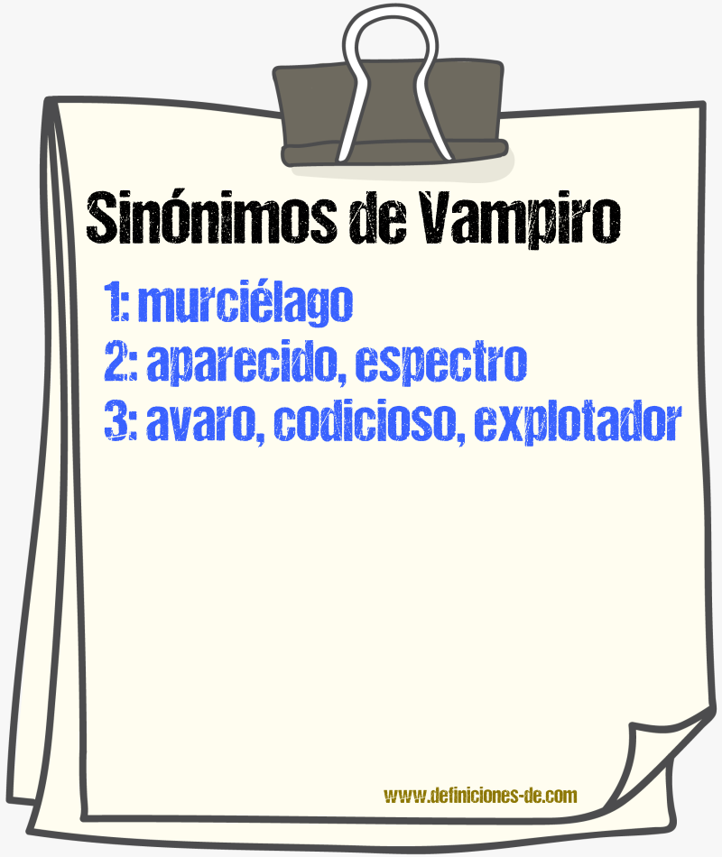 Sinnimos de vampiro