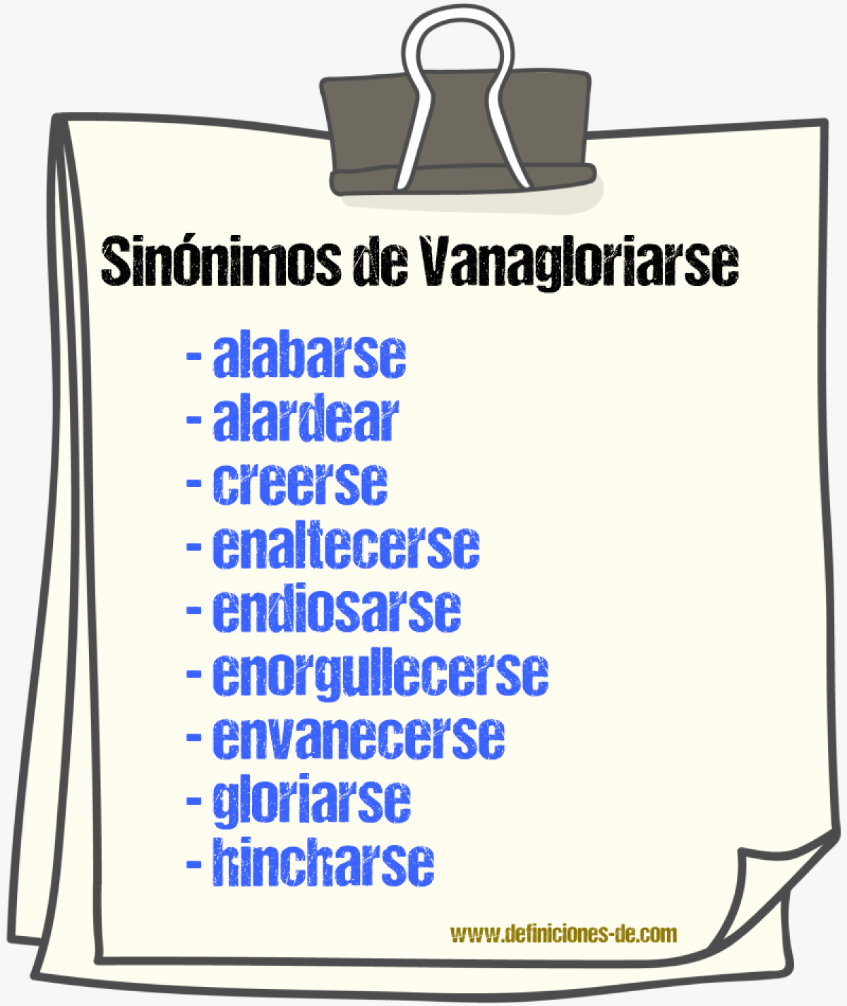 Sinnimos de vanagloriarse