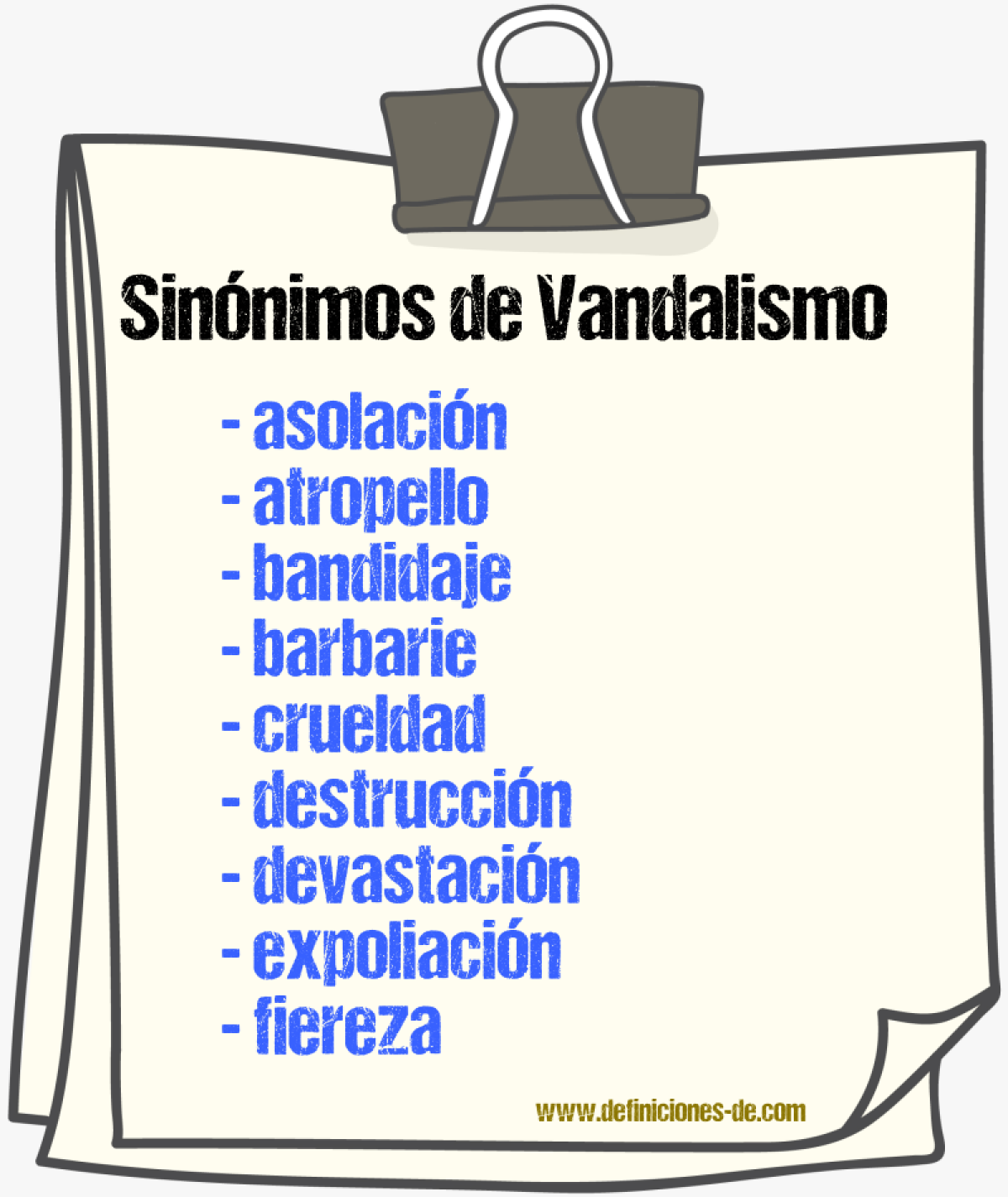 Sinnimos de vandalismo