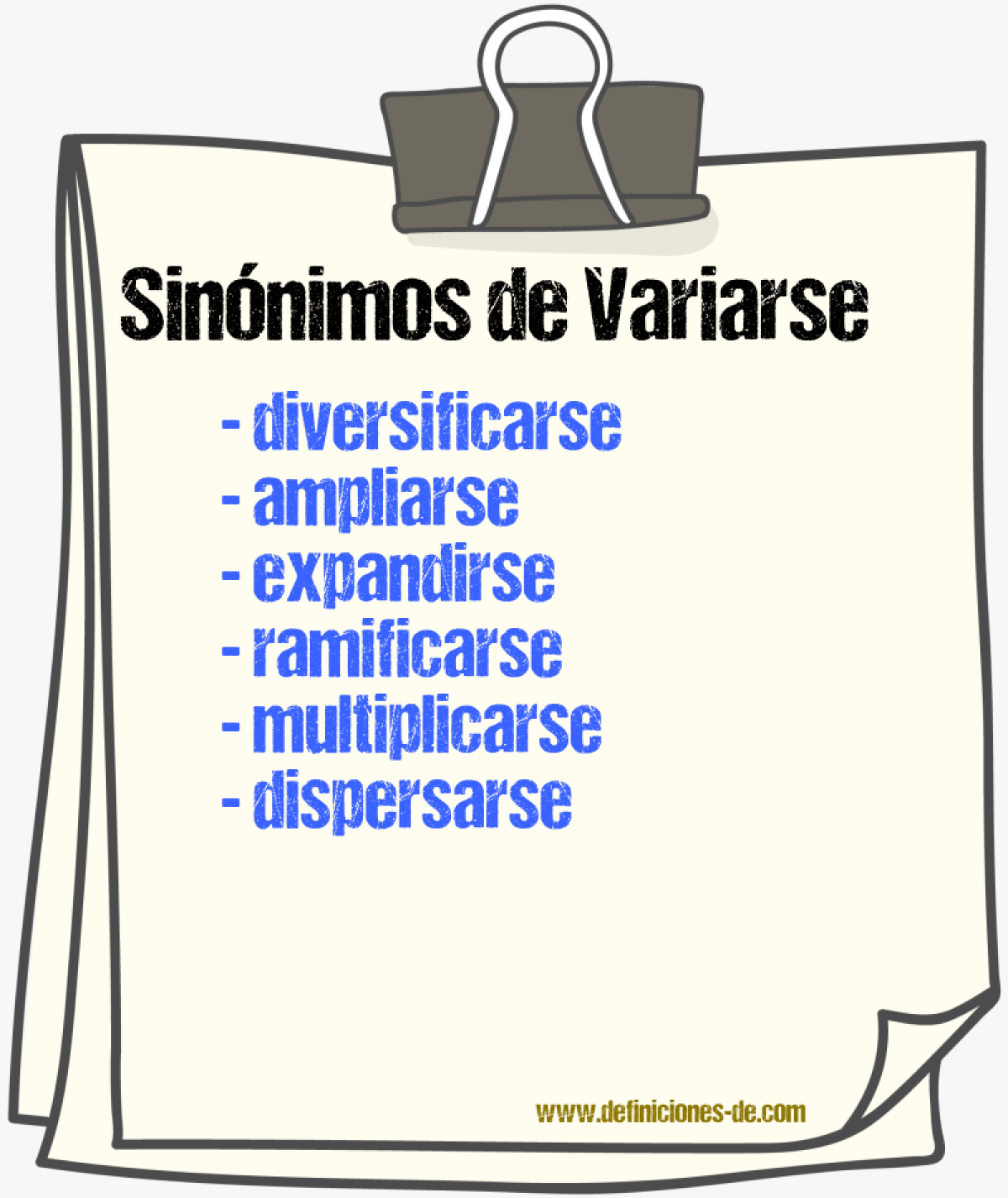 Sinónimos de variarse