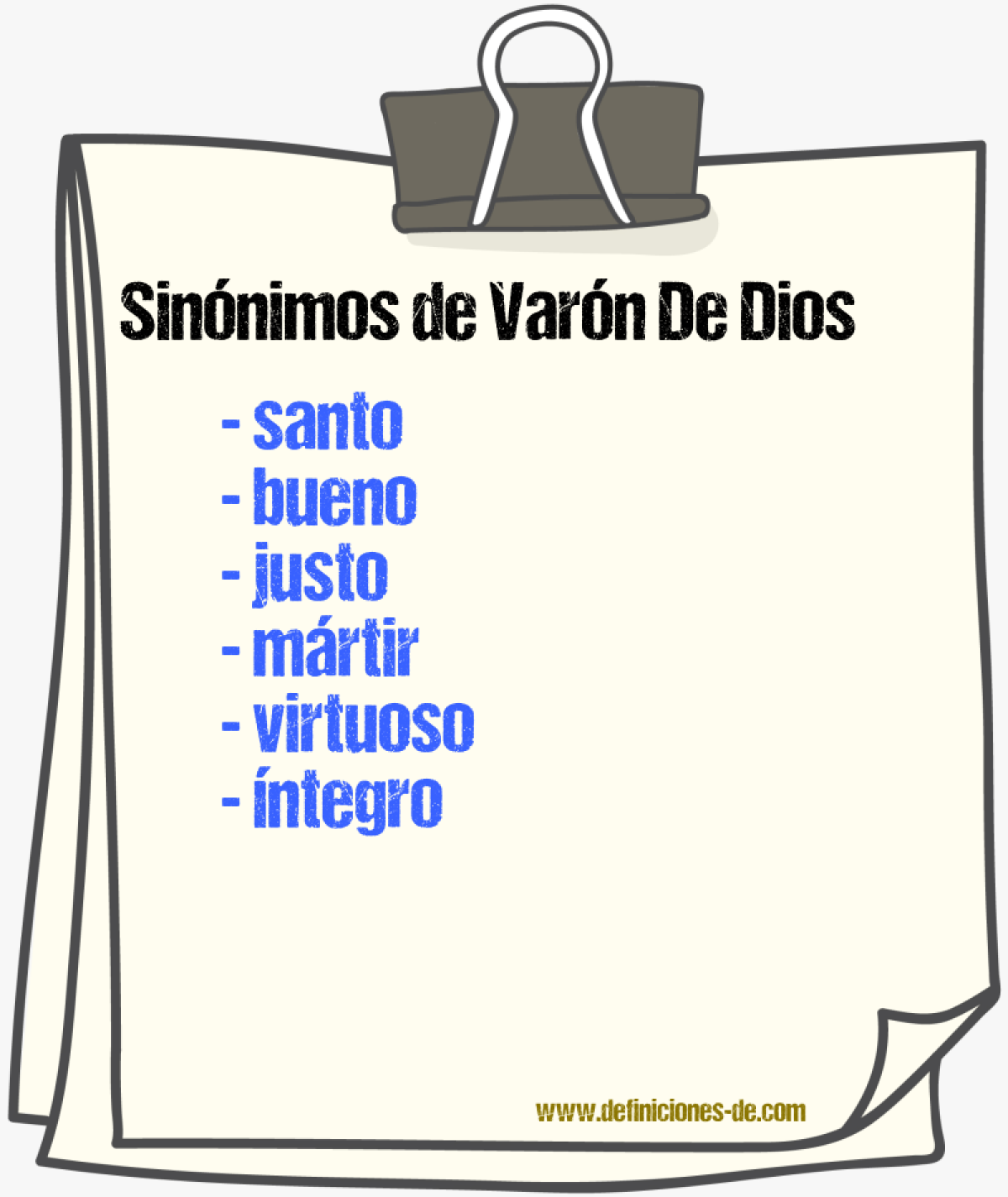 Sinnimos de varn de Dios