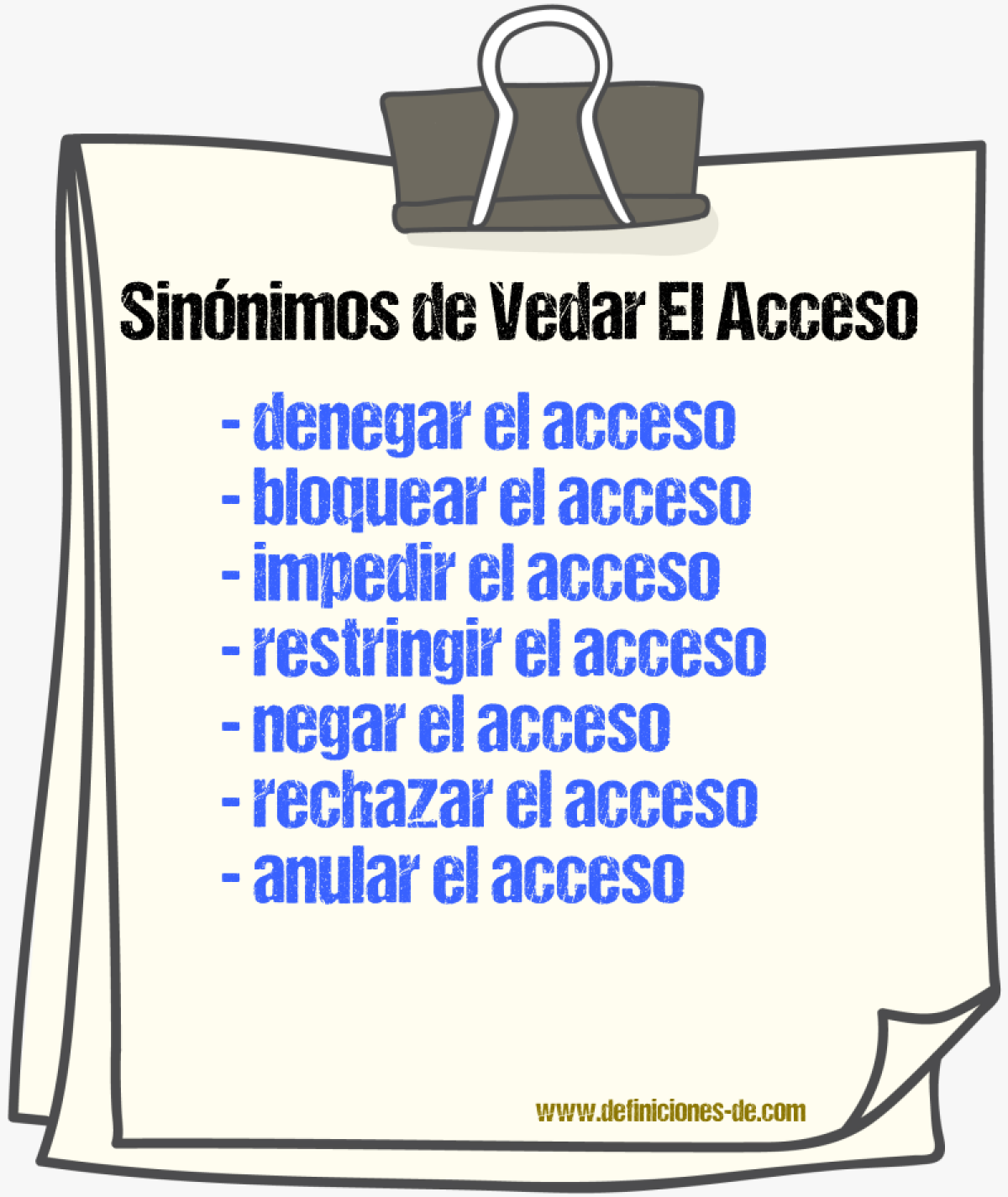 Sinónimos de vedar el acceso