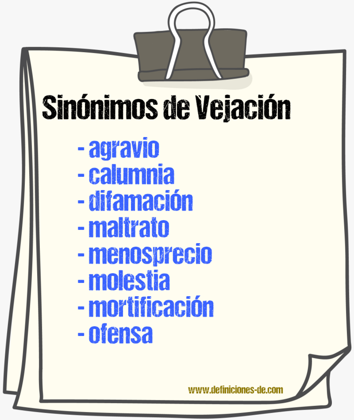 Sinnimos de vejacin