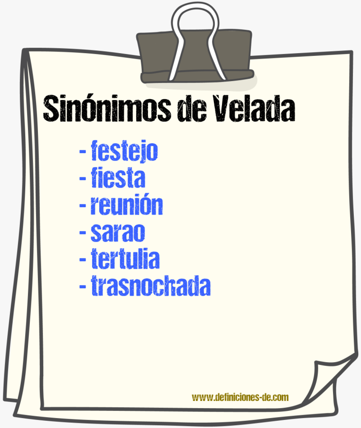 Sinnimos de velada