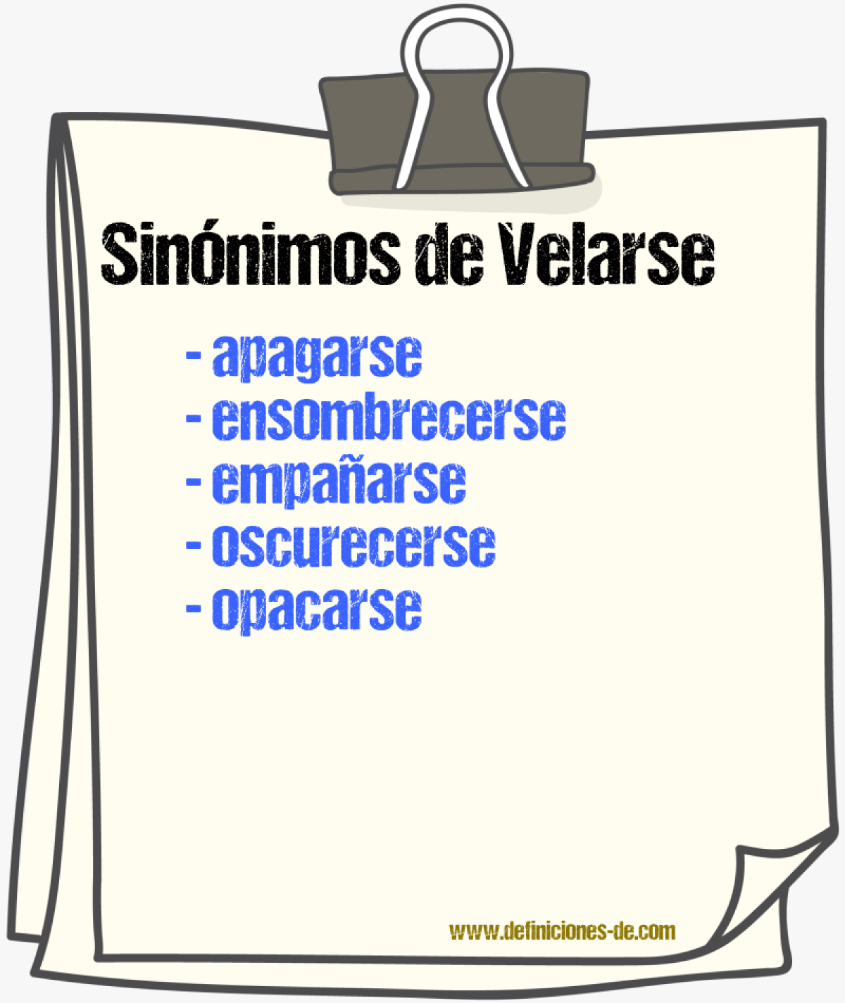 Sinónimos de velarse